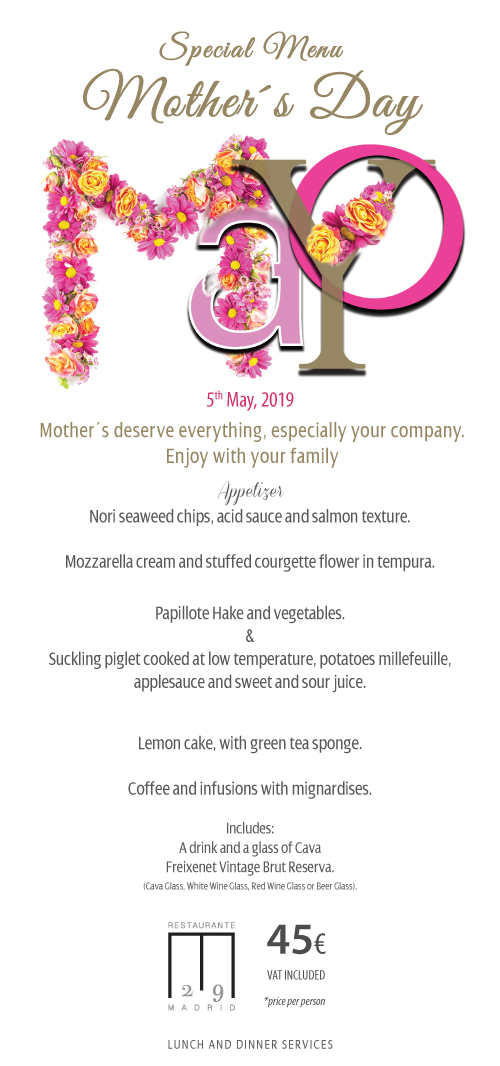 MOTHER´S DAY MENU